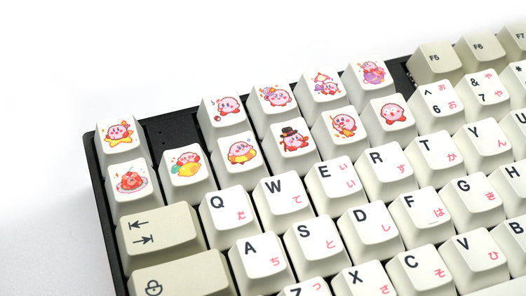 Star Kirby, Heat Sublimation Personalized Pattern 1U, PTB Material Personalized Decorative Keycap Set
