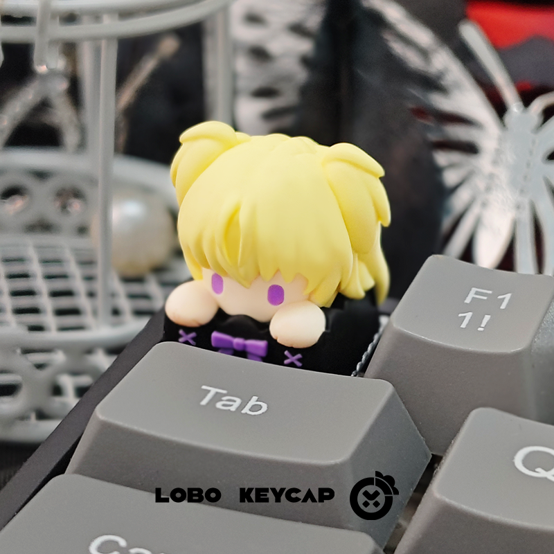 Amulet Ange multi-color resin molding, personalized keycaps for anime and game characters, resin craftsman keycaps