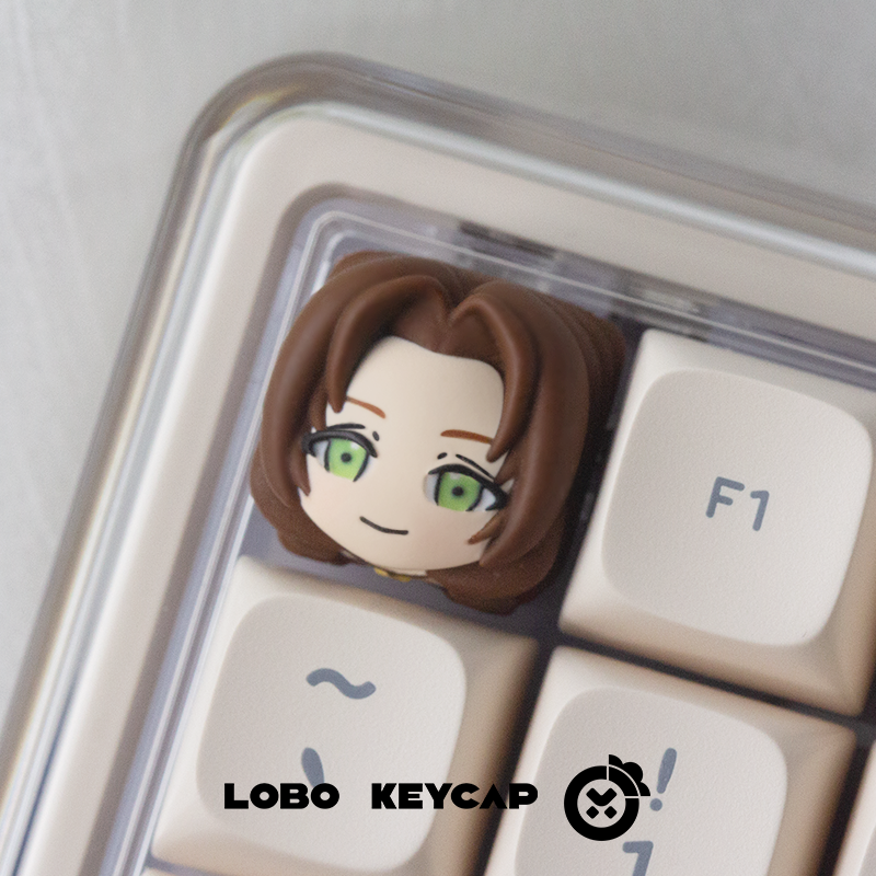 Final Fantasy FF7 Theme Personalized Design Resin Art Keycaps Decorative Keycaps