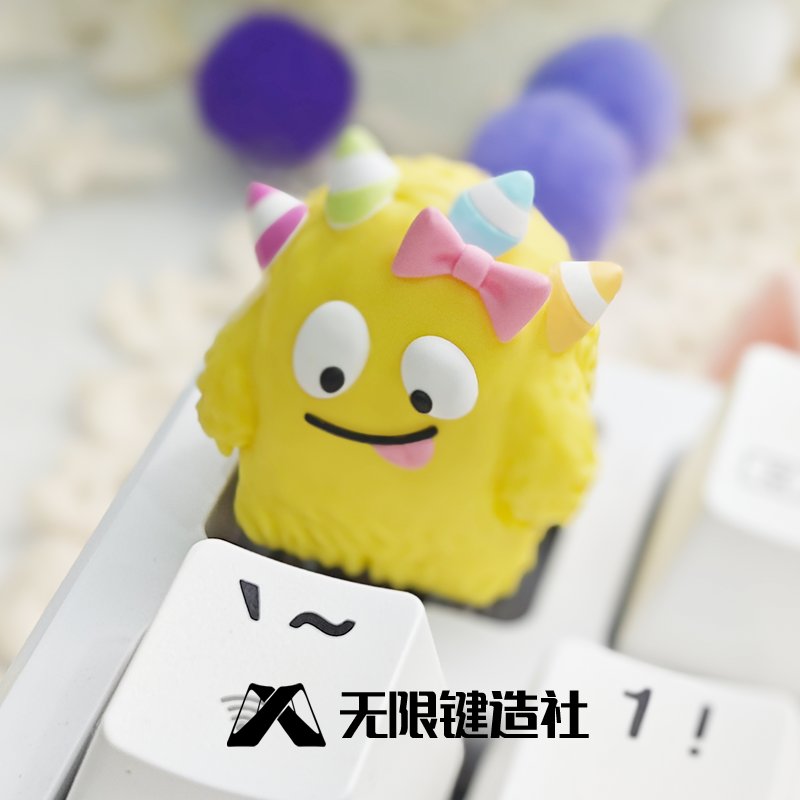 Original monster, multi-color resin molded personalized keycaps, cute monster dream resin handmade keycaps