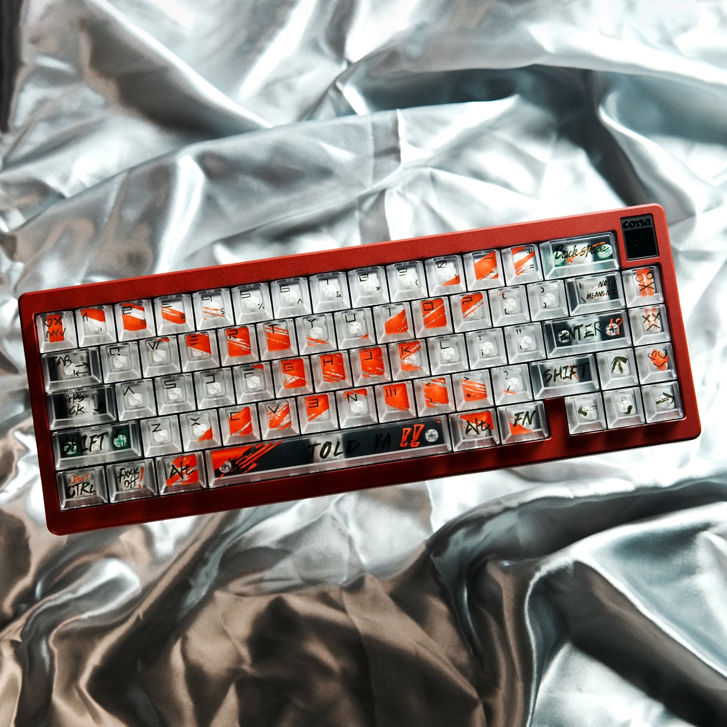 Oppose Invalid Theme Transparent Mechanical Keyboard Keycaps White PC Transparent Personalized Suitable GMK Height
