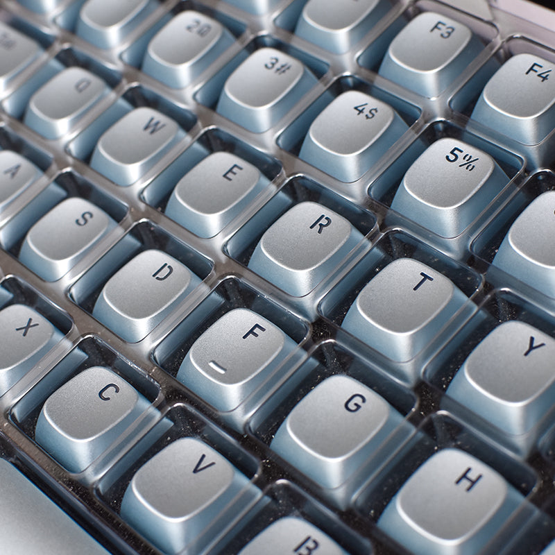 Aluminum alloy personalized keycap set, round character translucent keycap creative keycap, decorative keycap
