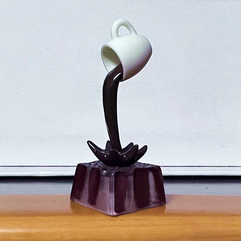 Flowing coffee personalized keycaps with transparent magnetic separation design and mechanical keycaps