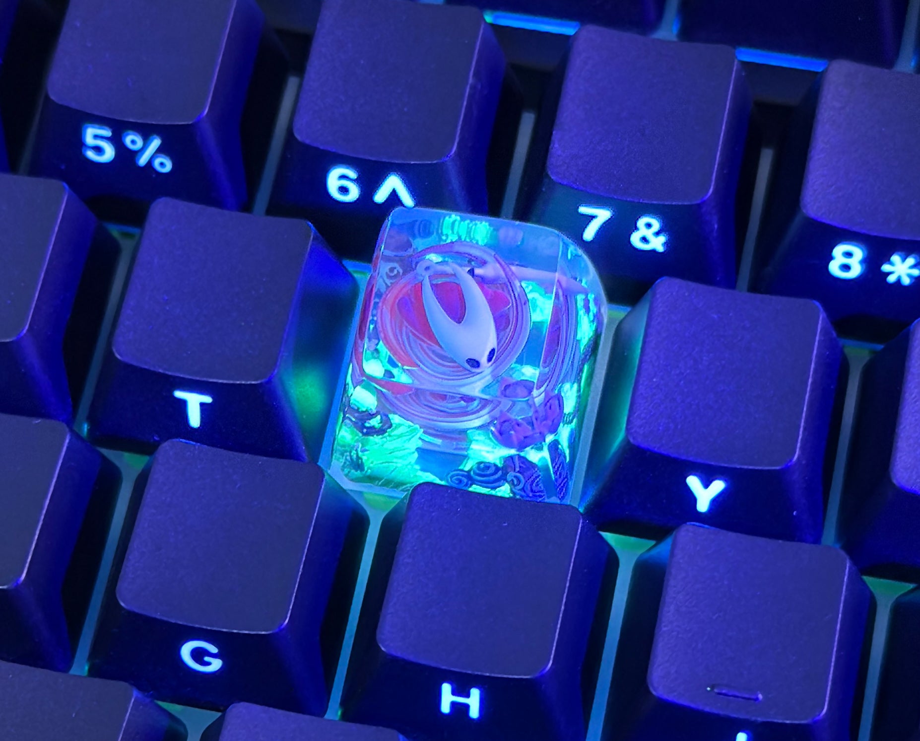 The Hollow Knight, Hollow Knight: Silksong,Crystal drops of glue seals, resin personalized keycaps, anime game artisankeycaps