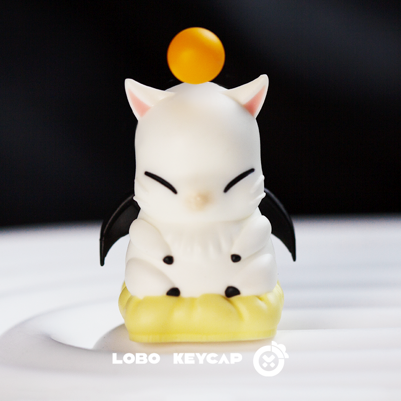Final Fantasy VII ,Moogle, Multi colored resin molding, anime, game, creative culture, personalized keycaps