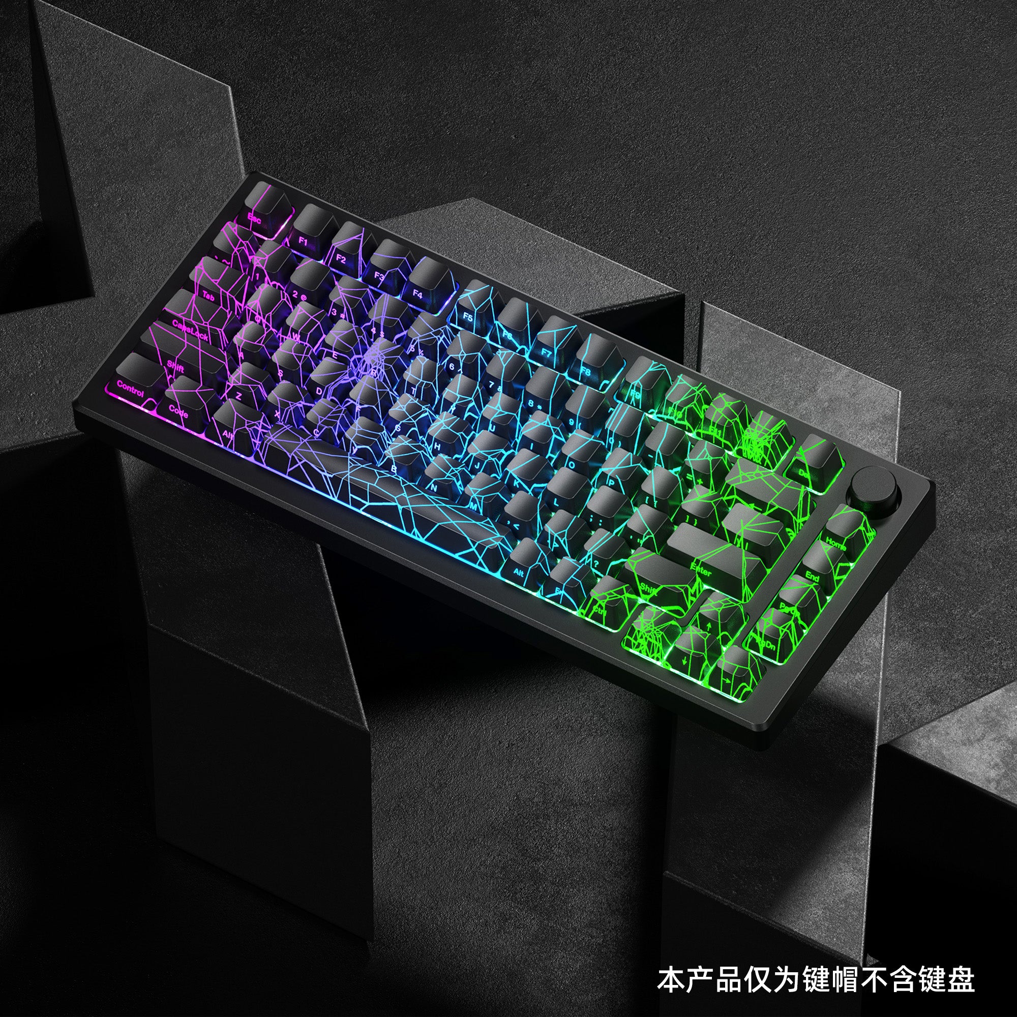 Translucent design spider web keycap side engraving translucent customized keycap IMD process kit keycap