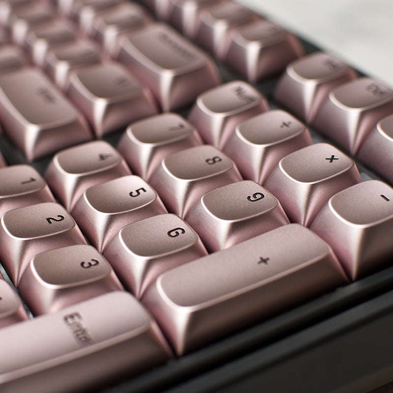 Aluminum alloy personalized keycap set, round character translucent keycap creative keycap, decorative keycap