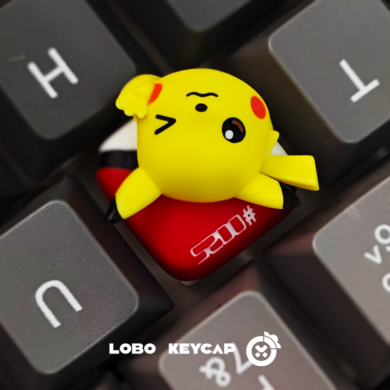 Pet Pok é mon series, multi-color resin molded personalized keycaps artisankeycaps, anime and gaming peripheral cultural keycaps