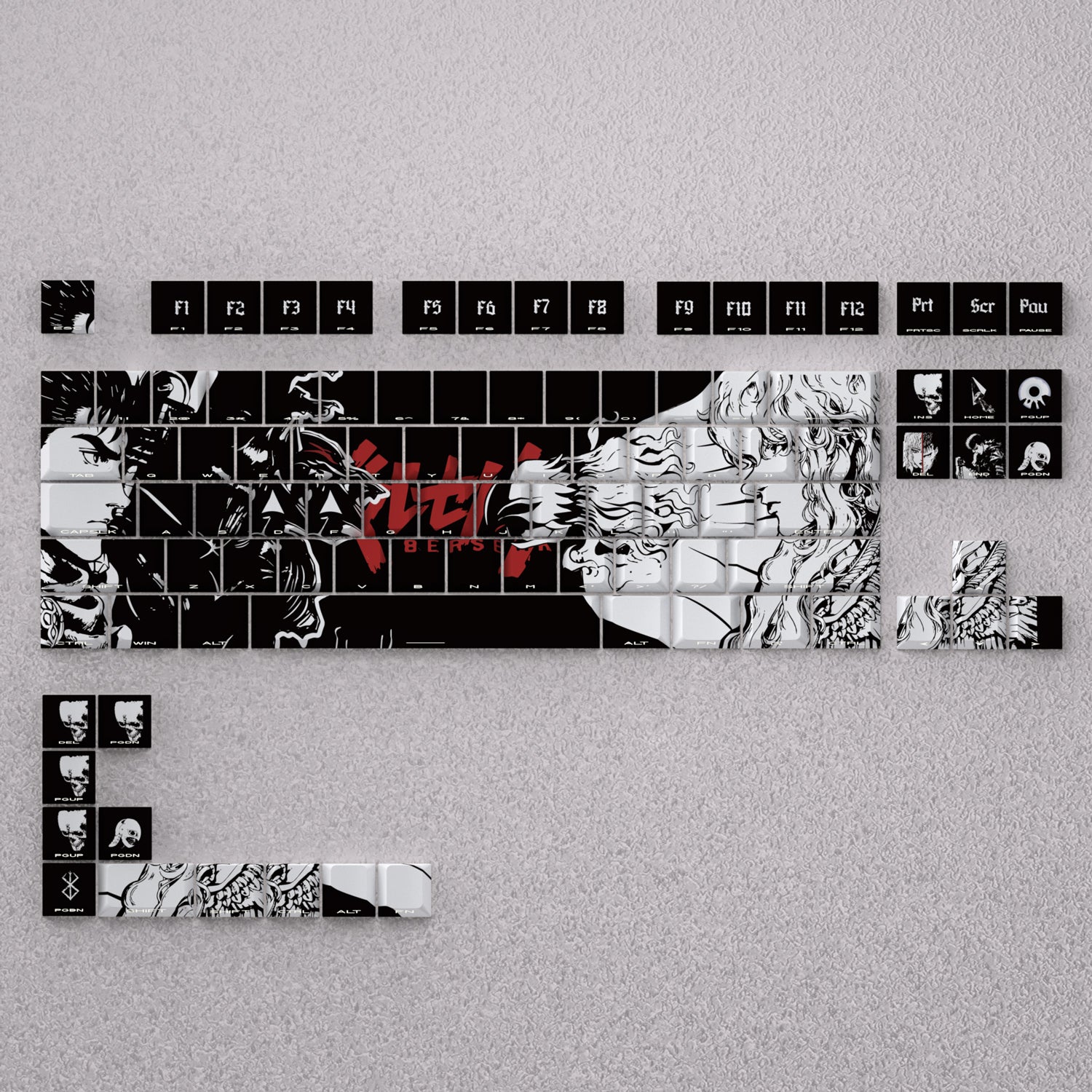 Berserk keycaps anime game theme original factory high pbt material set personalized keycaps