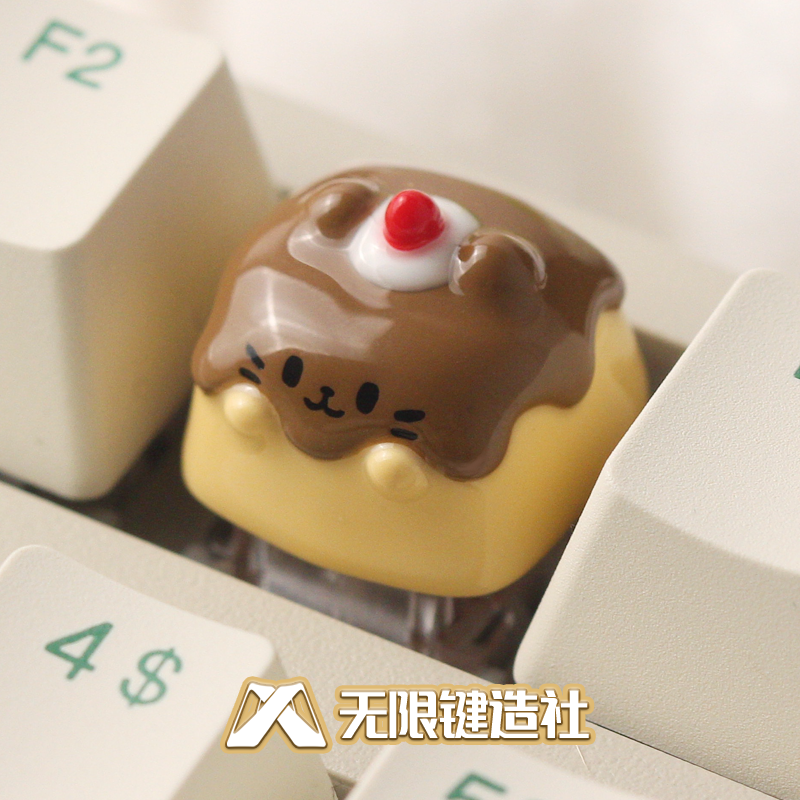 Pudding Cat Cute Keycaps Original Personalized Custom Resin Mechanical Keyboard Keycaps