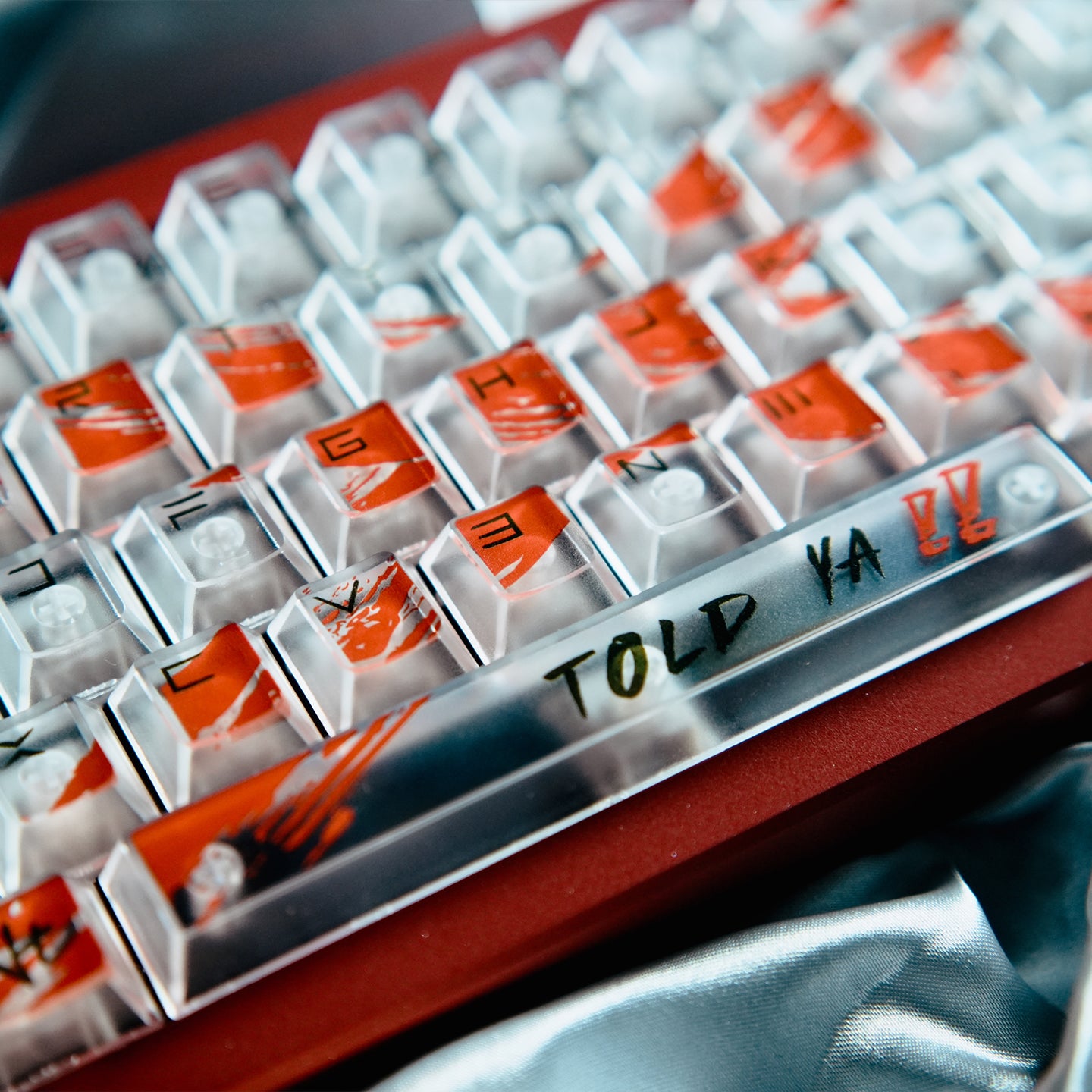 Oppose Invalid Theme Transparent Mechanical Keyboard Keycaps White PC Transparent Personalized Suitable GMK Height