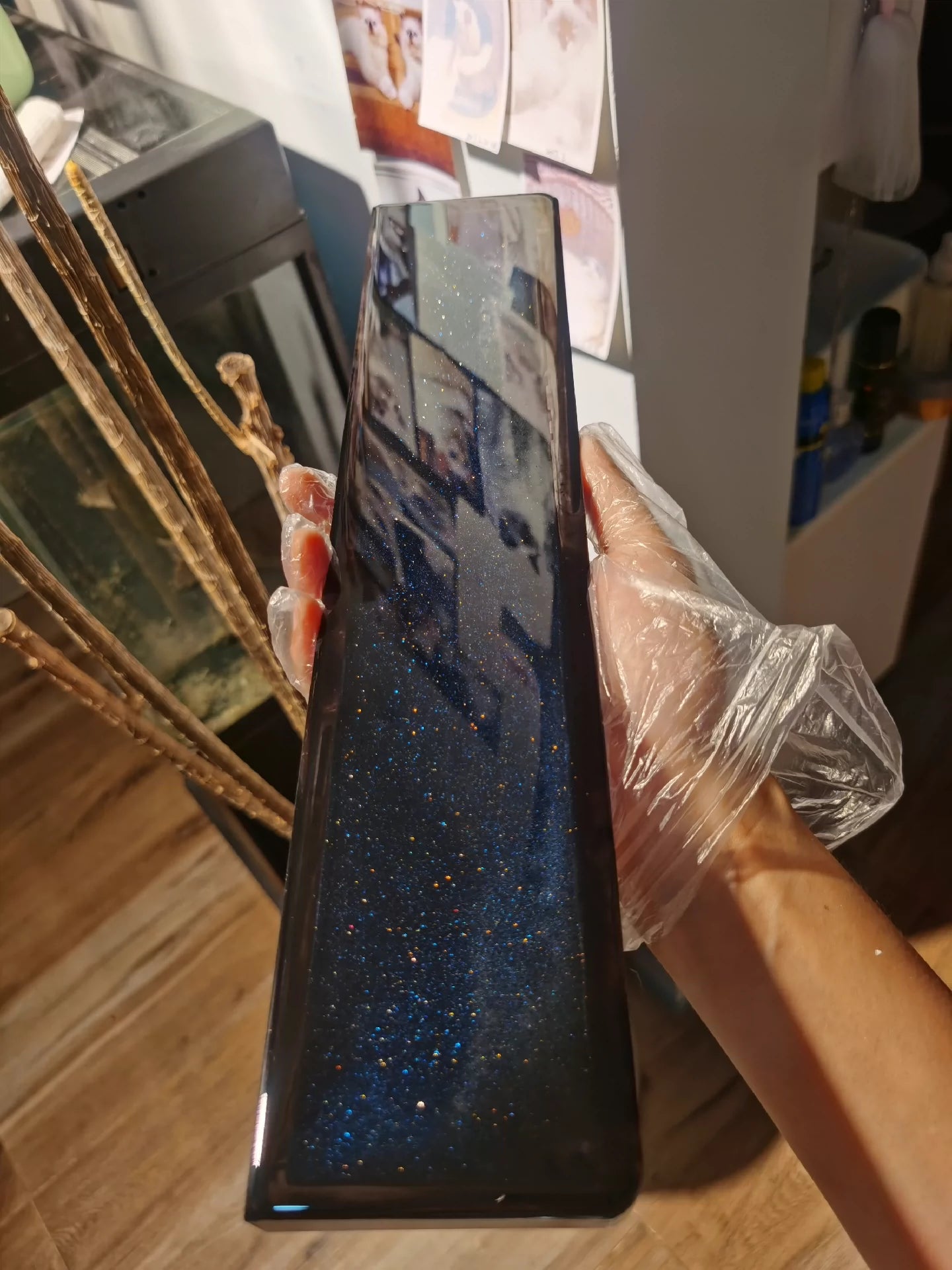 Star River Dream Flowing Sand Style, Keyboard Resin Hand Stand, Palm Stand, Keyboard Peripheral Accessories