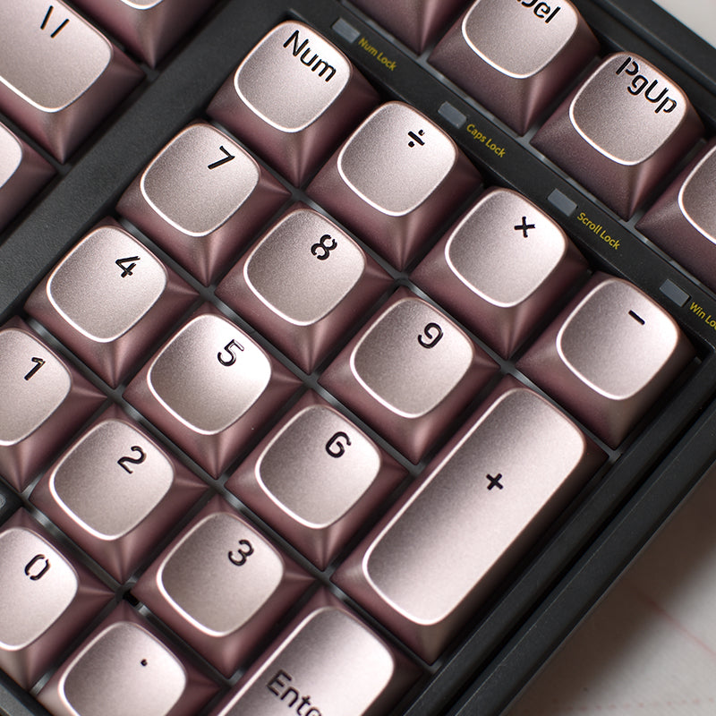 Aluminum alloy personalized keycap set, round character translucent keycap creative keycap, decorative keycap