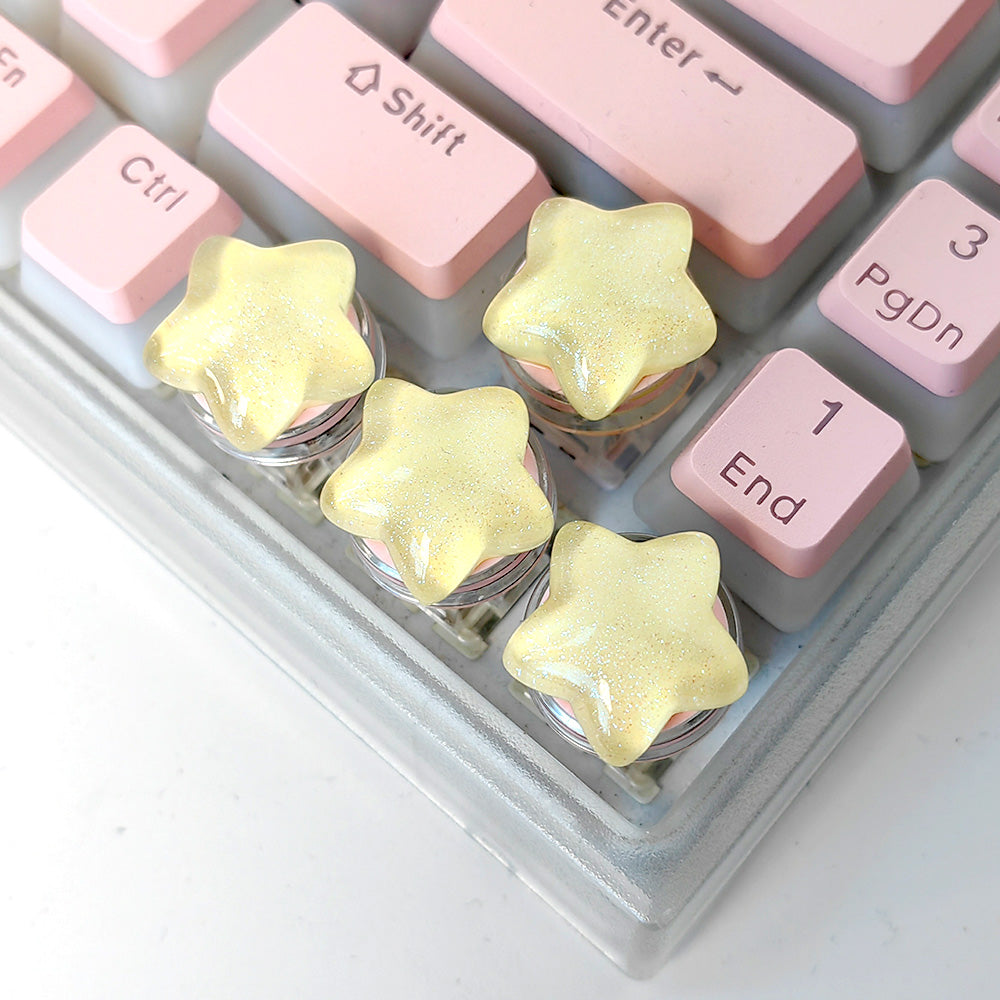Four round stars, yellow translucent stars, three-dimensional positioning directional keys, mechanical keyboard dedicated keys