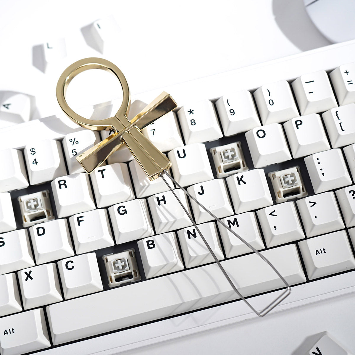 Golden key puller mechanical keyboard keycap disassembly tool, key lifter, key extractor replacement keycap clip