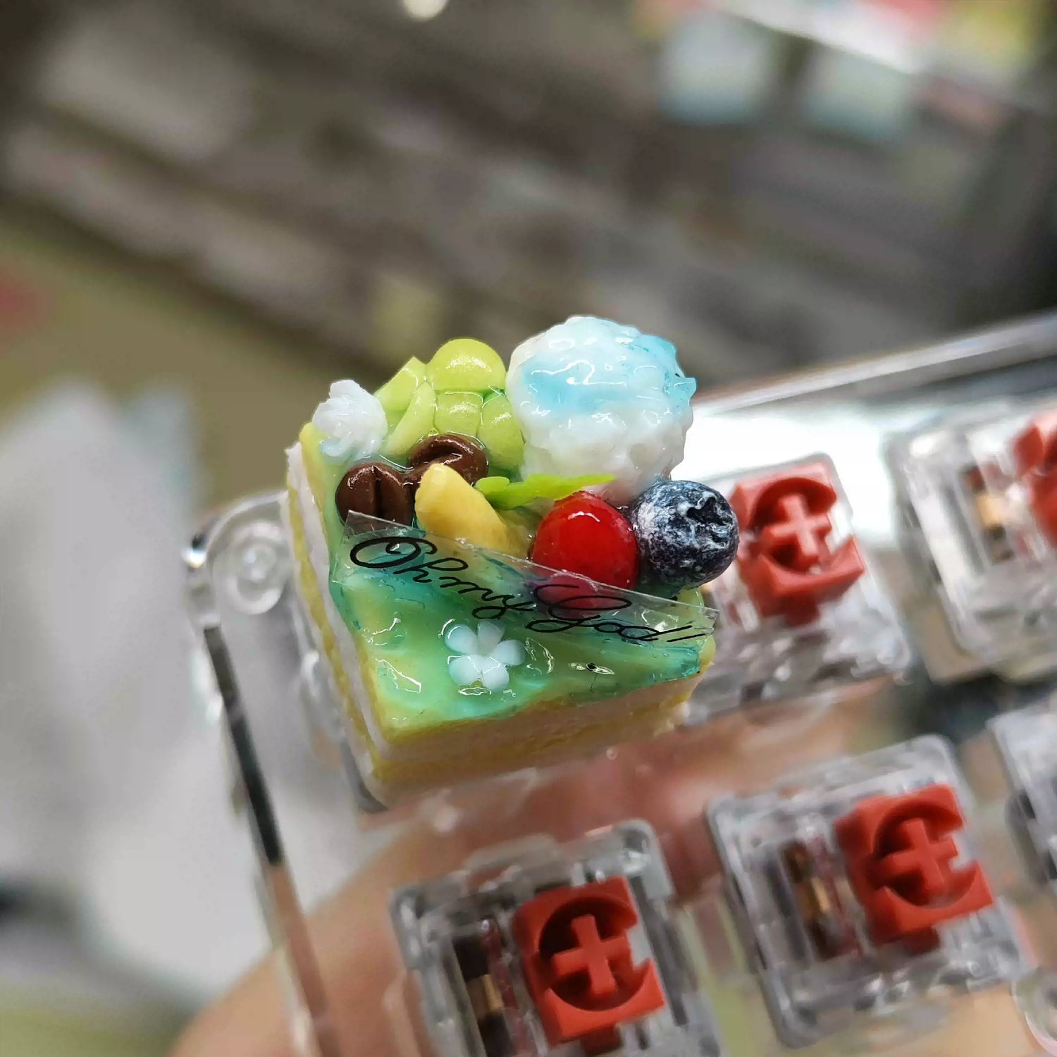 Food Collection, Handmade Resin Clay, Stone Plastic Clay, Personalized Keycaps, Artisankeycaps, Mechanical Keyboard Decorative Keycaps.