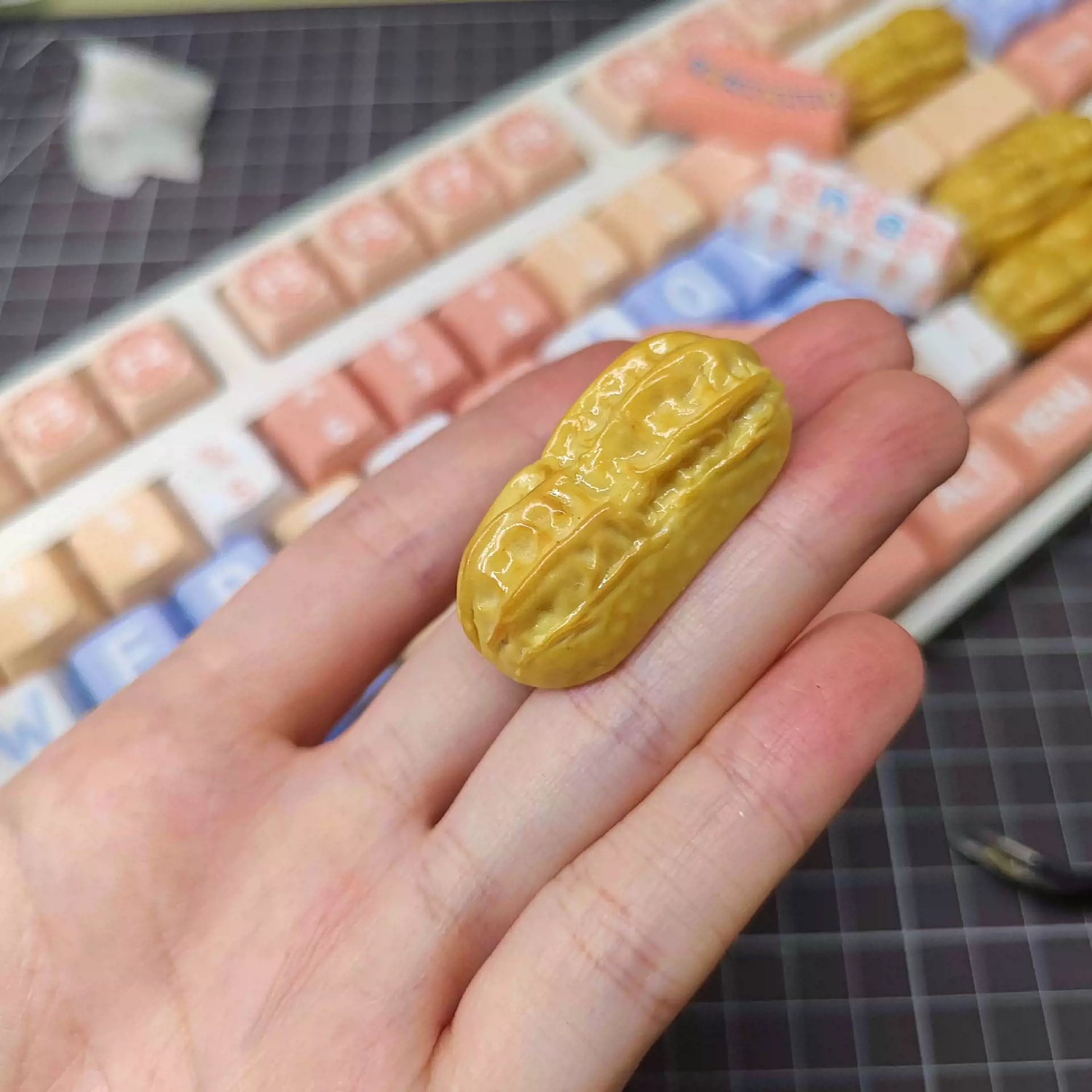 Food Collection, Handmade Resin Clay, Stone Plastic Clay, Personalized Keycaps, Artisankeycaps, Mechanical Keyboard Decorative Keycaps.