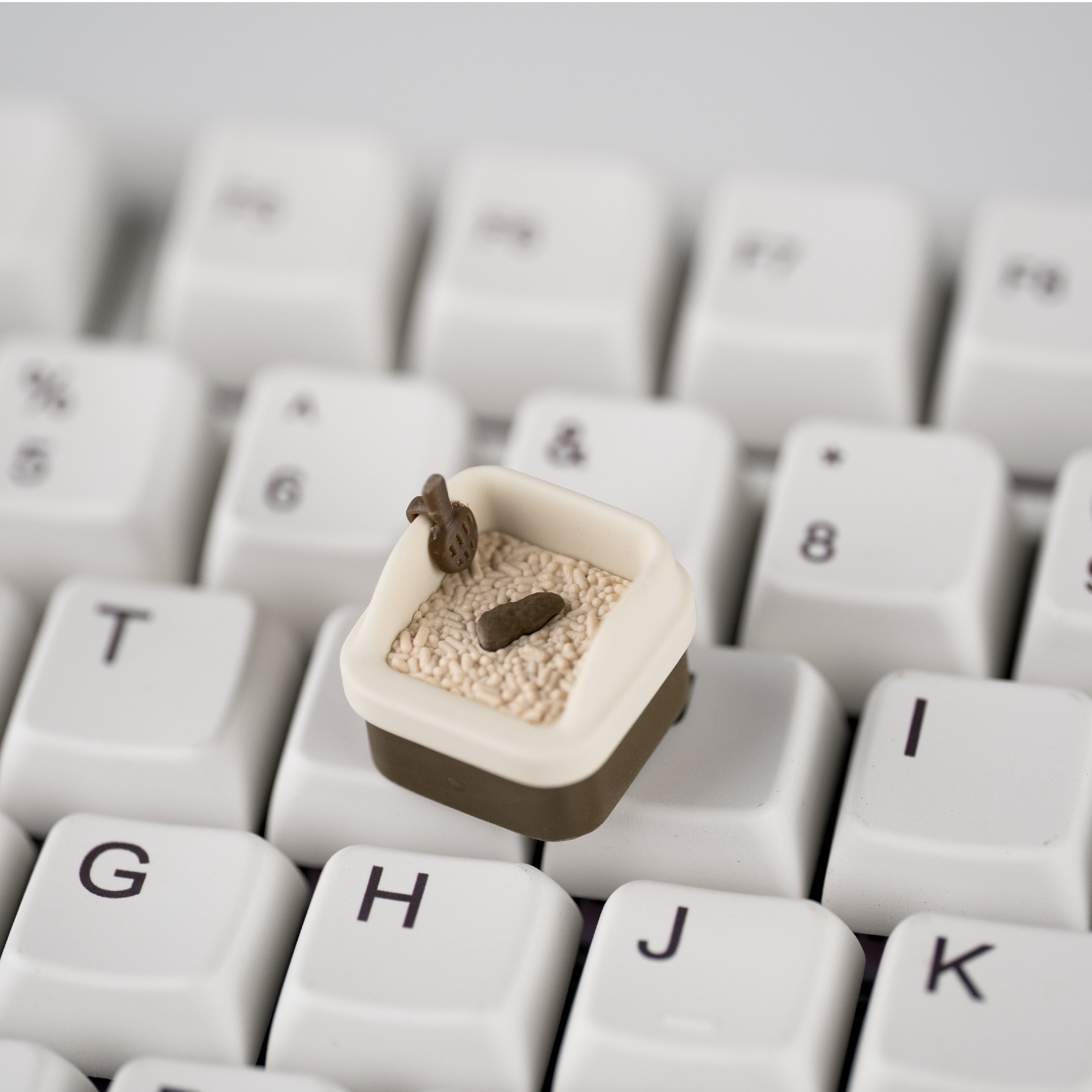 Cat litter box keycaps, personalized keycaps, mechanical keyboard peripherals, funny and creative keycaps