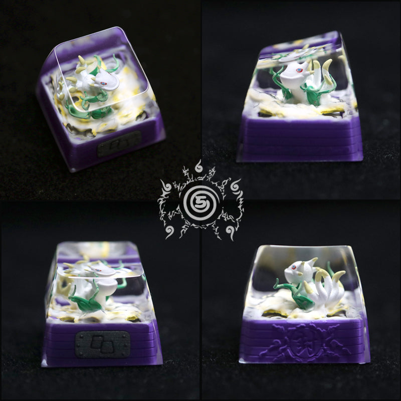 Naruto, Bijuu Crystal drops of glue personalized keycaps, resin personalized decorative keycaps.