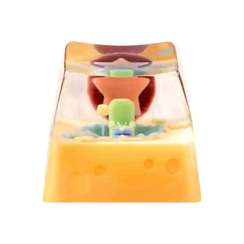 SpongeBob SquarePants Theme Series Resin Dropping Adhesive Personalized Keycaps, Artisankeycaps, Mechanical Keyboard Decorative Keycaps