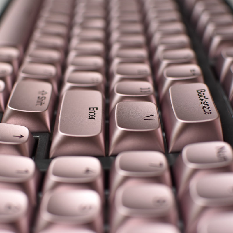 Aluminum alloy personalized keycap set, round character translucent keycap creative keycap, decorative keycap