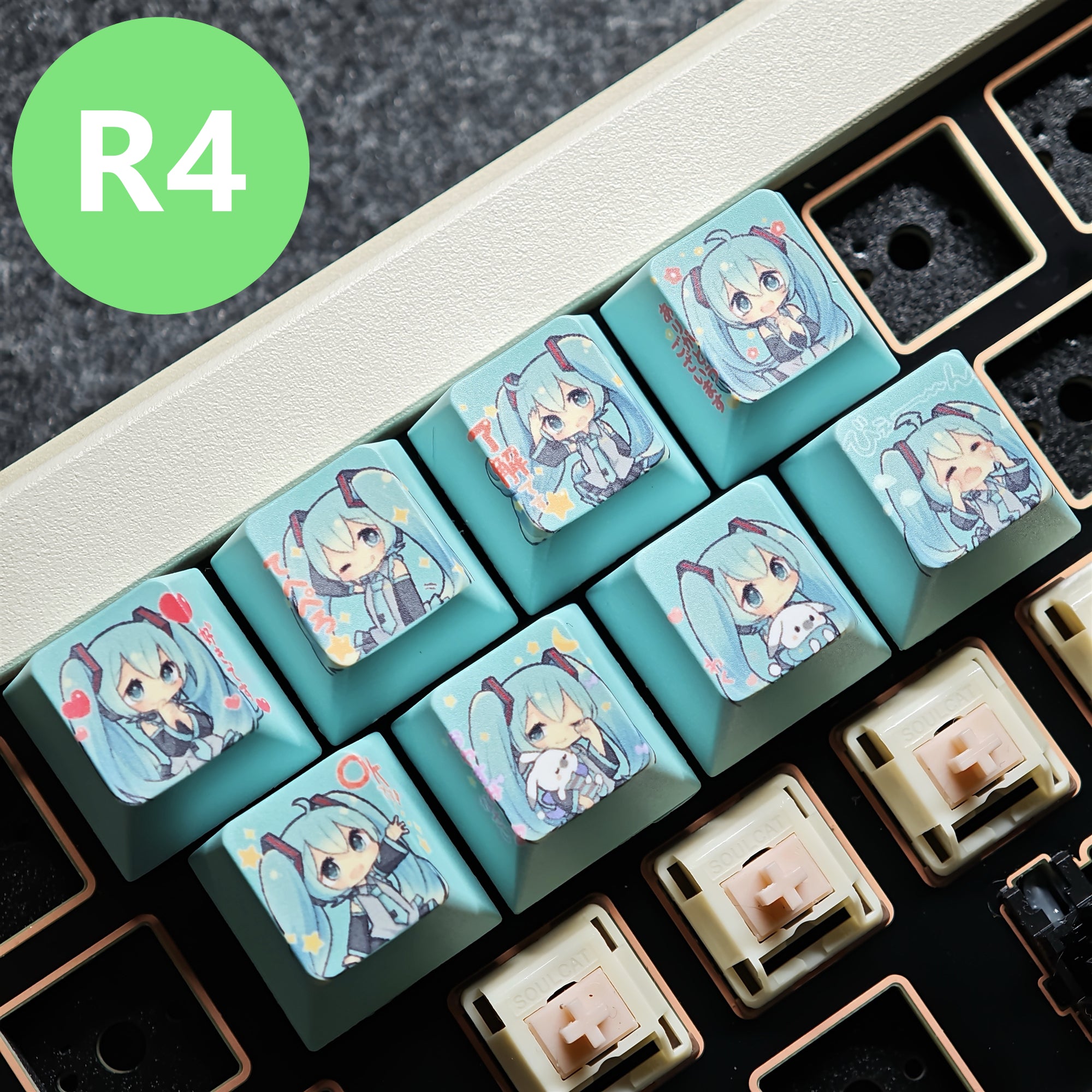 Thermally sublimated personalized keycaps, PBT material resin personalized mechanical keyboard artistic creative keycaps