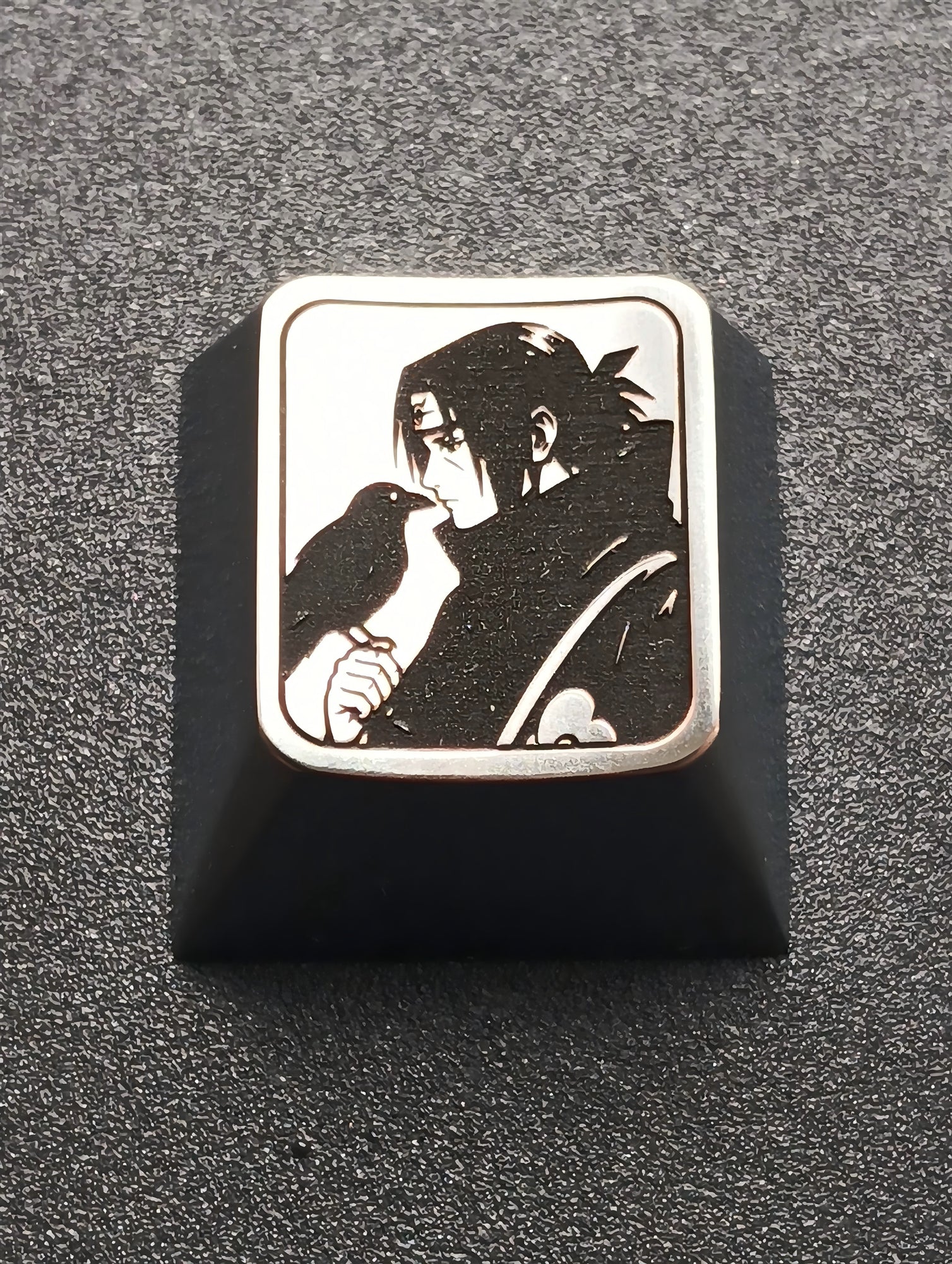 Naruto, zinc alloy personalized keycaps, 1.5U、1.75U metal decorative keycaps, anime and game character peripheral keycaps