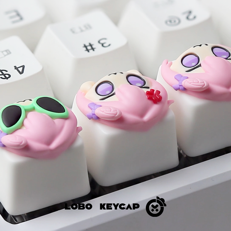 Doro~Emojis Abstract, Funny, Cute, Creative, Personalized Resin Keycaps Mechanical Keyboard Single Keycap