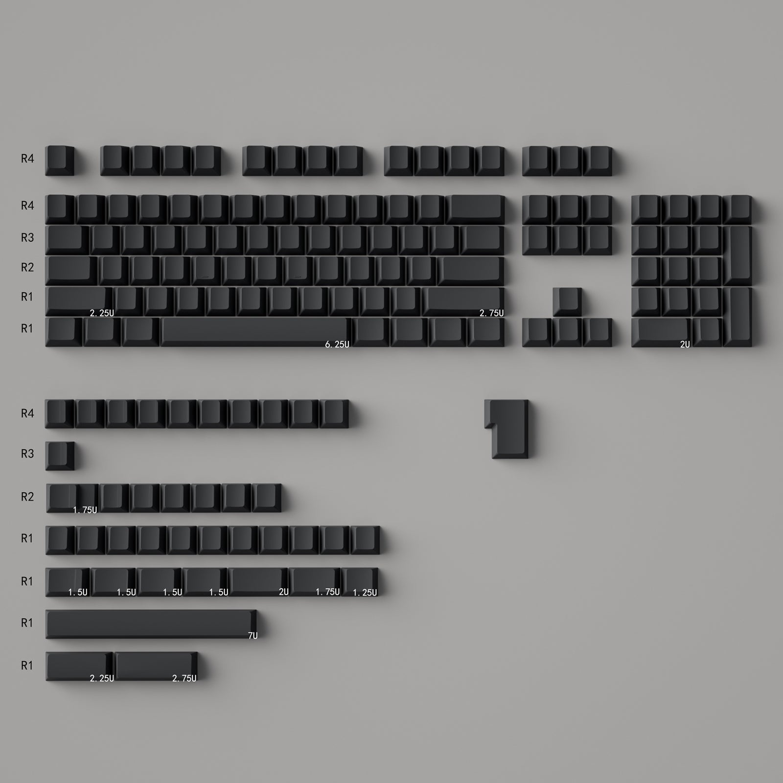 Minimalist Character Free Keycap Collection Mechanical Keyboard Keycap PBT Full Set Original Height/MOA