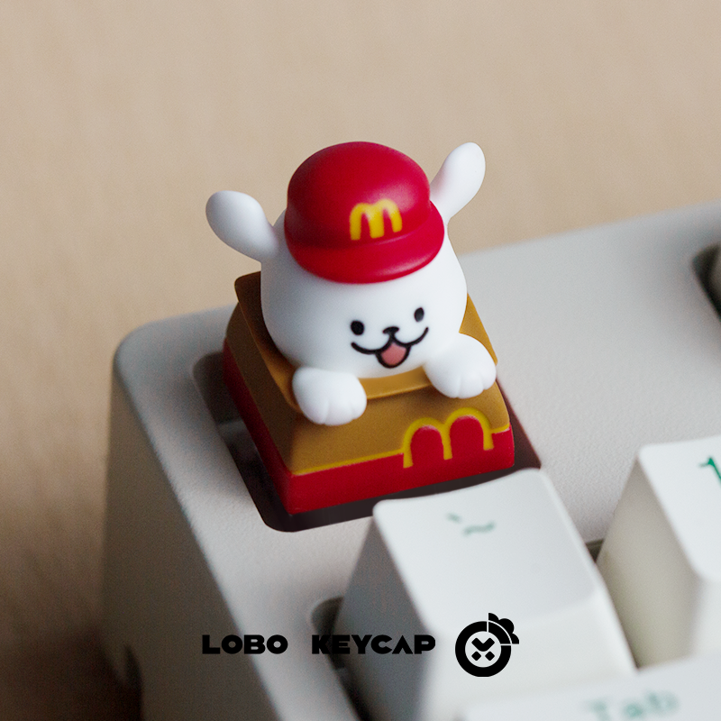 Maltese, multi-color resin personalized keycaps, translucent resin creative art handmade keycaps.