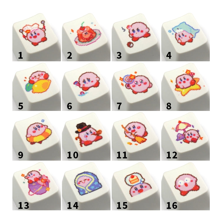 Star Kirby, Heat Sublimation Personalized Pattern 1U, PTB Material Personalized Decorative Keycap Set