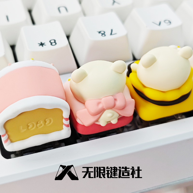 Original Candy Series Cute Candy House Mouse Personalized Custom Resin Single Key Cap