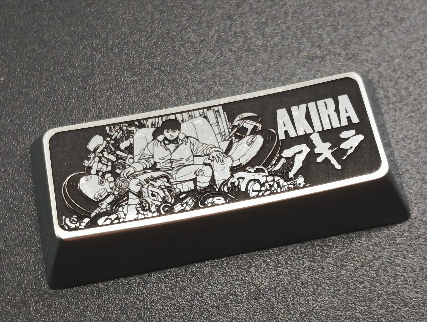 Akira, Cyberpunk 2.25U metal personalized keycap, available in zinc, aluminum, titanium, optional. Anime game culture creative decoration keycaps