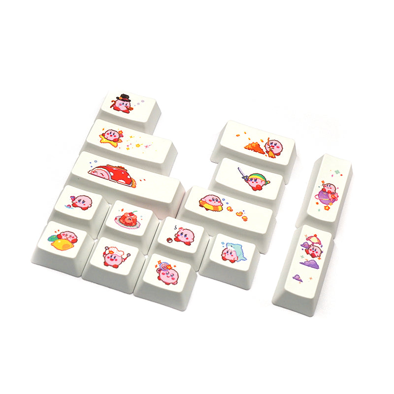 Star Kirby, Heat Sublimation Personalized Pattern 1U, PTB Material Personalized Decorative Keycap Set