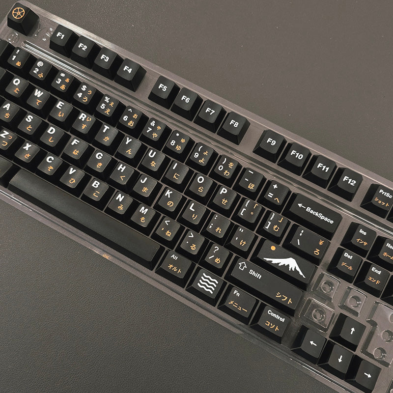 White on Black+special characters, aluminum alloy CNC, enamel coloring, all metal personalized keycaps, metal keycap set