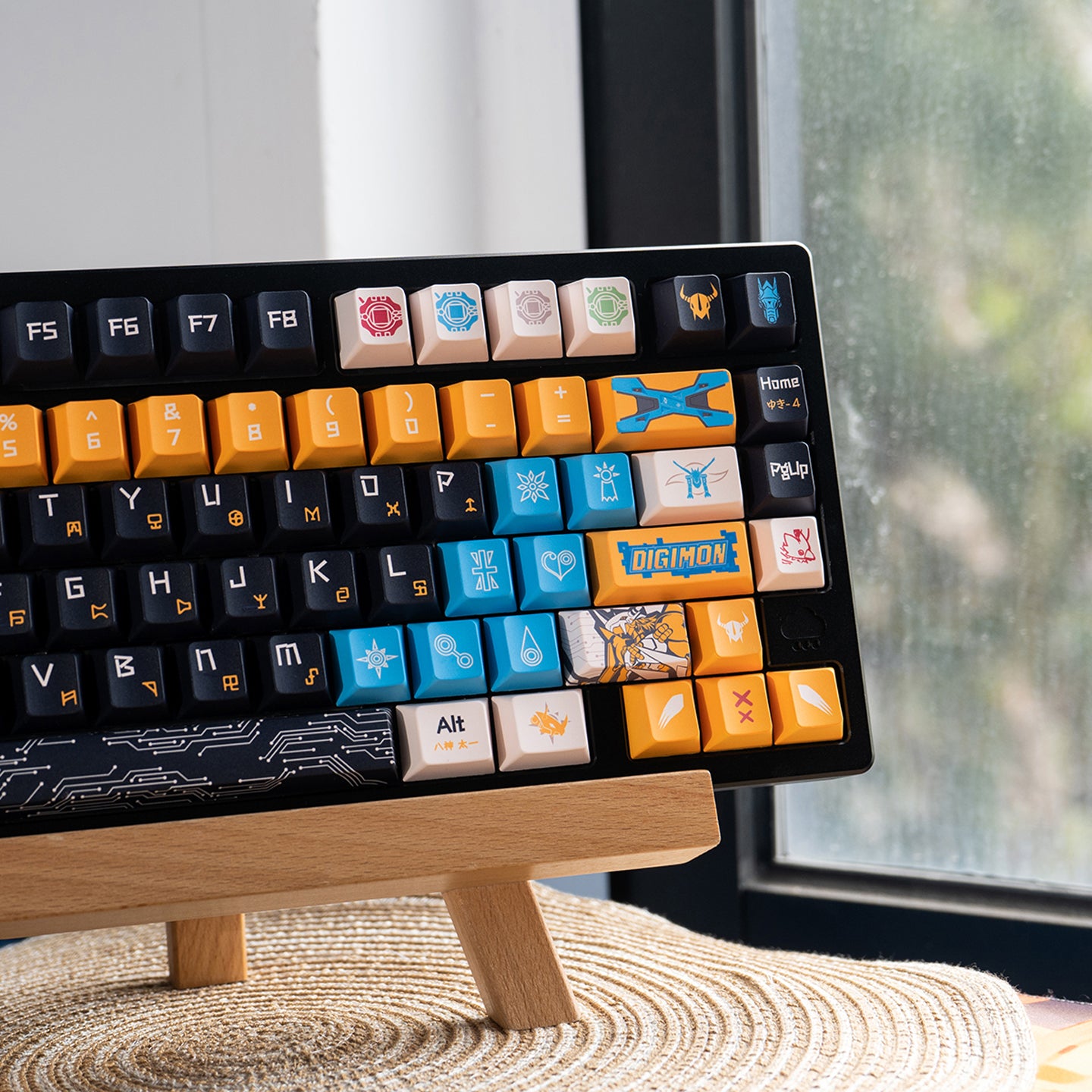 Digimon theme mechanical keyboard set keycap animation peripheral anime PBT sublimation original factory height