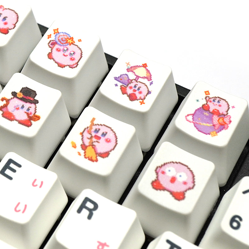 Star Kirby, Heat Sublimation Personalized Pattern 1U, PTB Material Personalized Decorative Keycap Set
