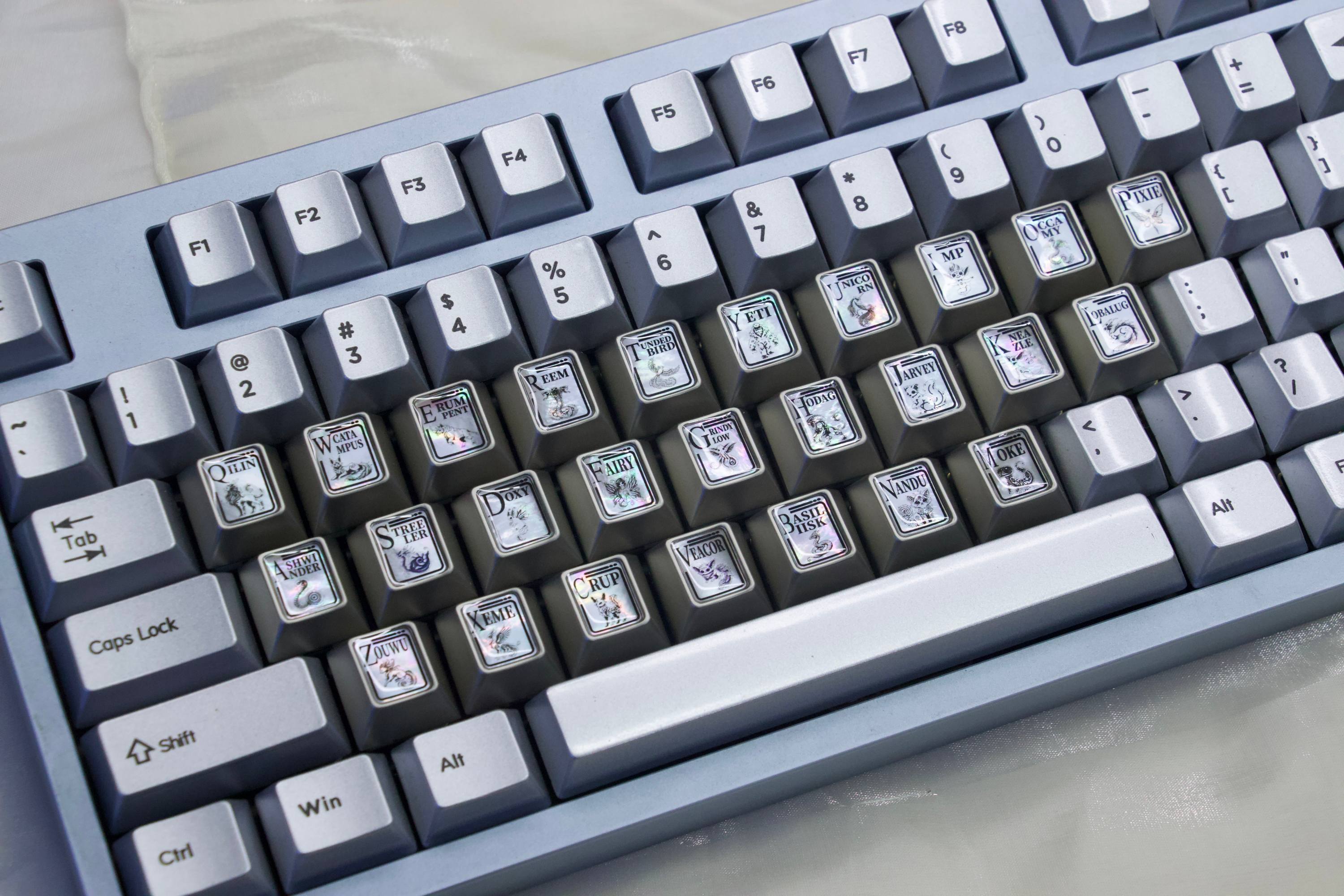 Fantastic Beasts and Where to Find Them, 26 letter area keycap original factory height metal keycap set