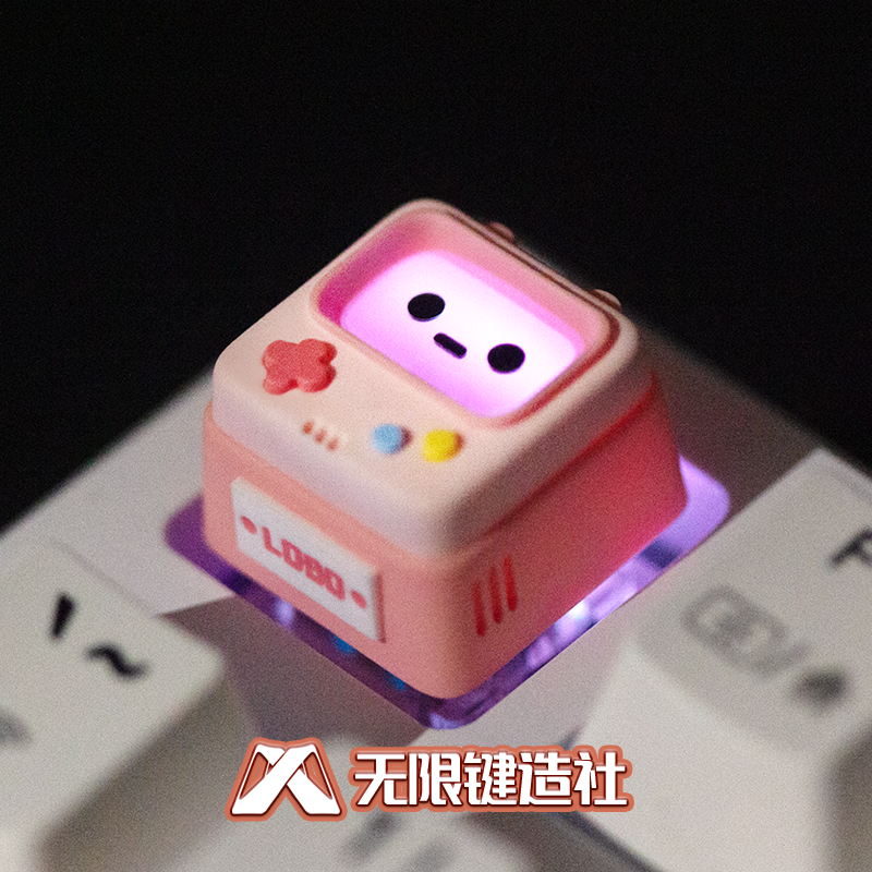 Retro gaming console translucent keycaps, personalized customization resin mechanical keyboard keycaps