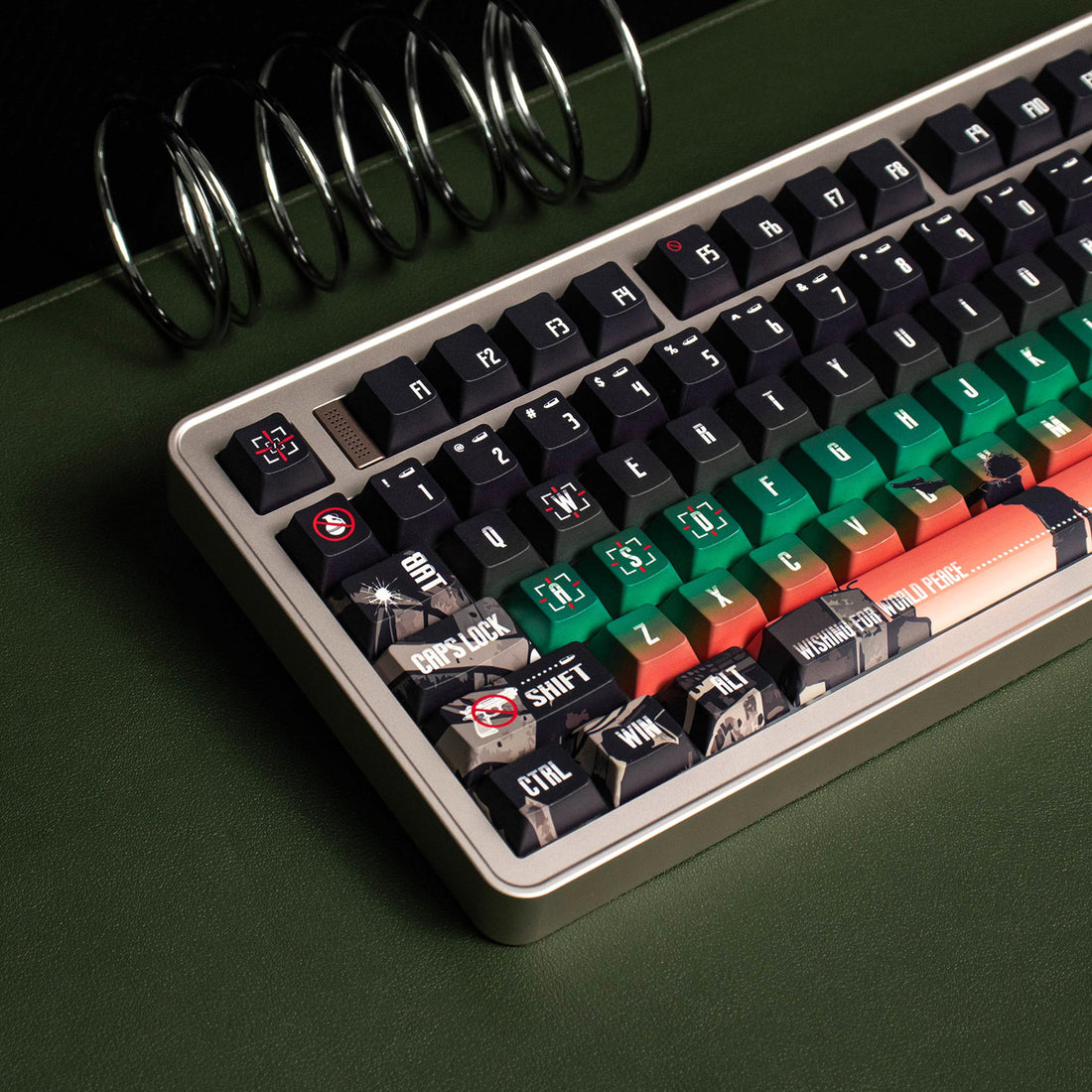 Original Design Peace Day Mechanical Keyboard Keycap Full Set PBT Thermal Sublimation OEM High Customization Keycap Set