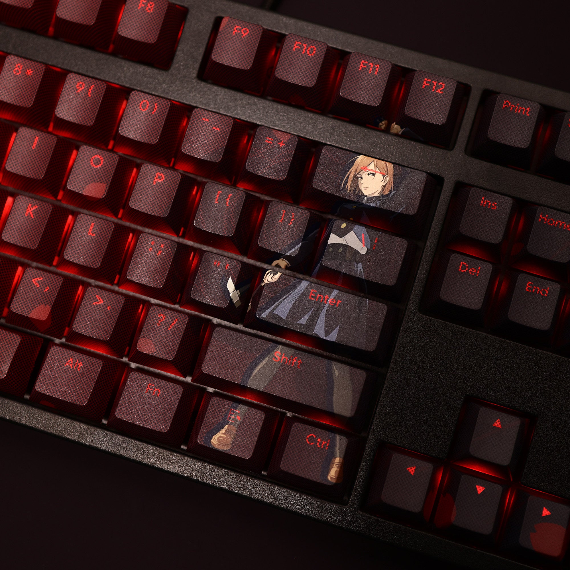 Jujutsu Kaisen Theme, PBT Material Five sided Heat Sublimation, Anime Game Series Personalized Set Decorative Keycaps