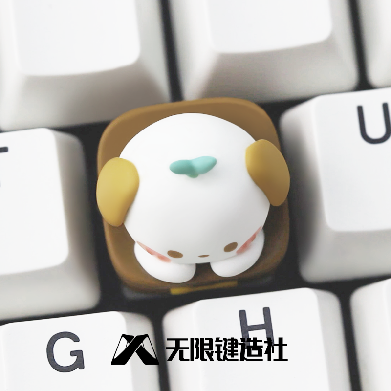 Potted puppy cute keycap Original customized resin mechanical keycap Single ESC anime keycap