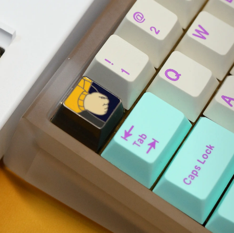Zinc alloy electroplating, metal personalized keycaps, Big G fists, sp astronaut style.