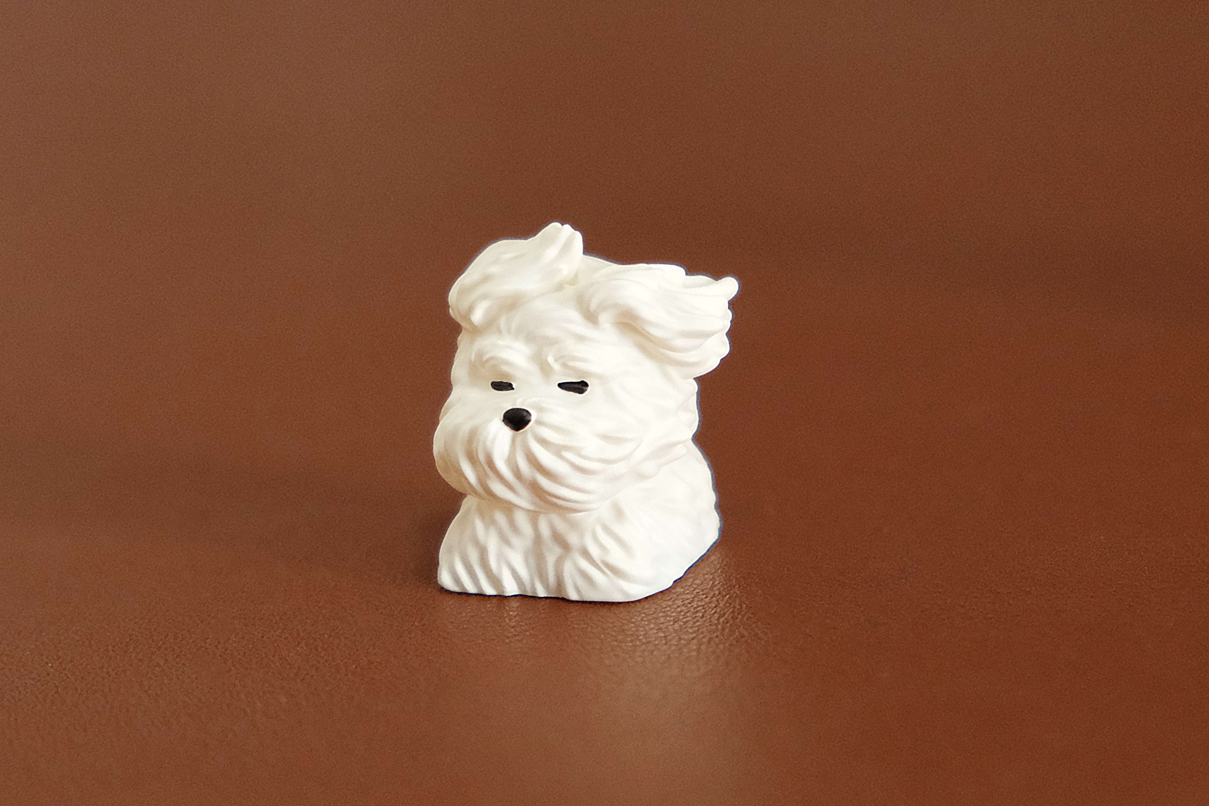 Messy puppy Schnauzer personality keycaps, resin personality keycaps, decorative keycaps
