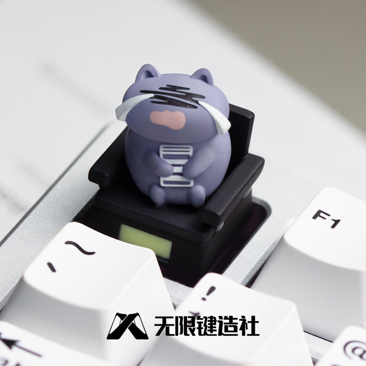 Office work status theme, multi-color resin molded personalized keycaps, cute mechanical keyboard decorative keycaps