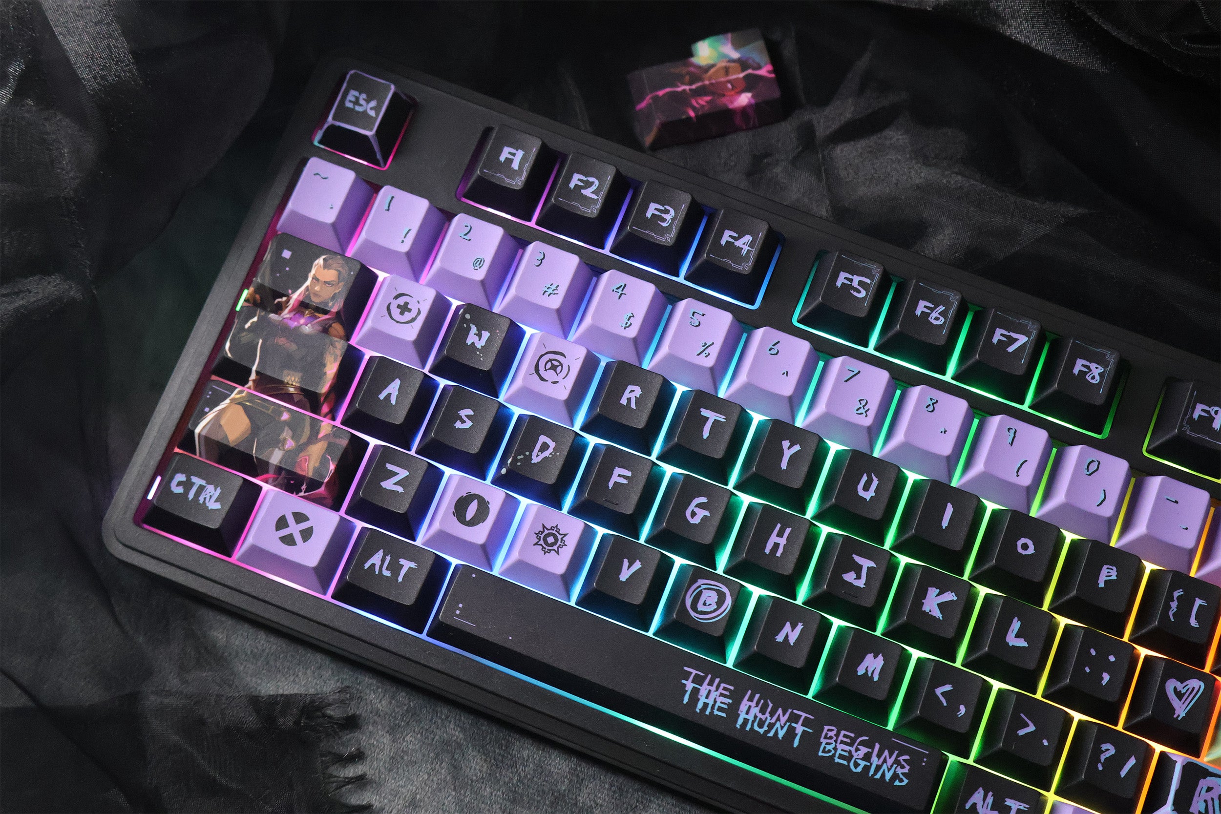 VALORANT, Vampire themed keycap anime game culture creativity peripheral mechanical keycap five sided thermal sublimation PBT material personalized keycap set