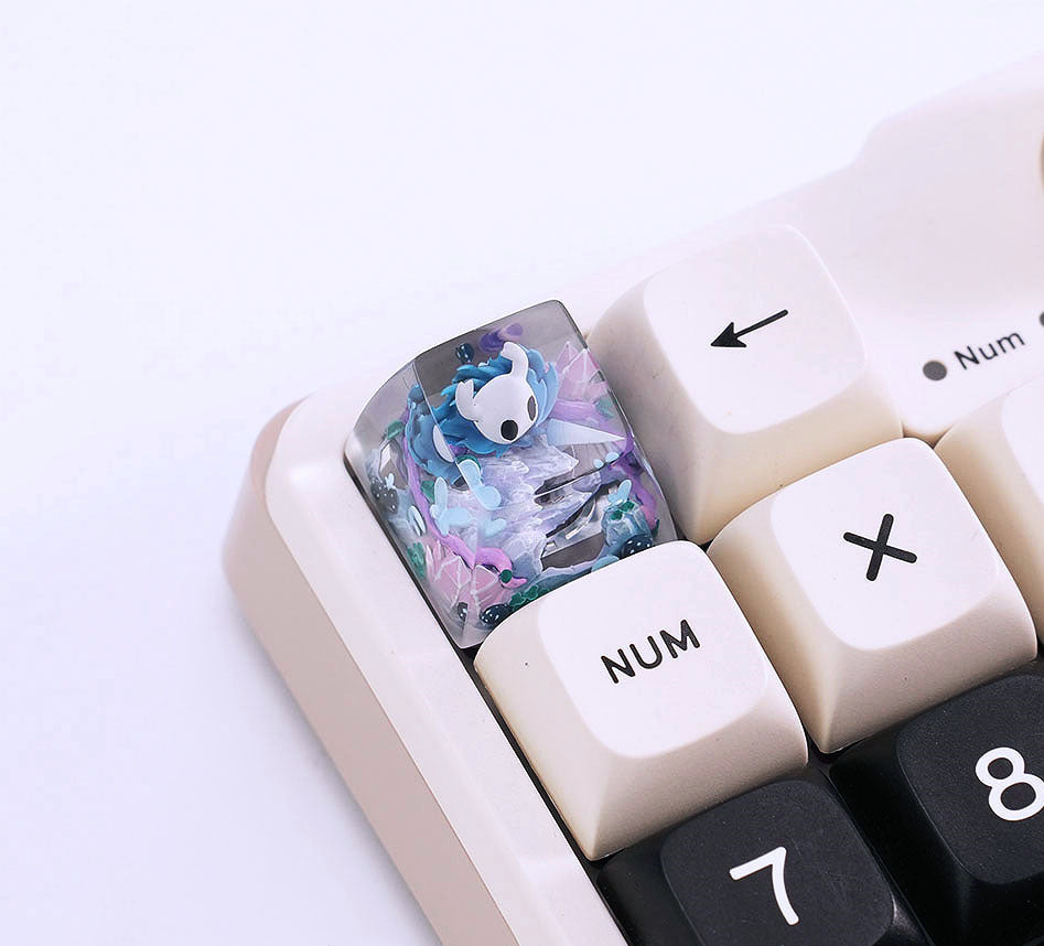 The Hollow Knight, Hollow Knight: Silksong,Crystal drops of glue seals, resin personalized keycaps, anime game artisankeycaps