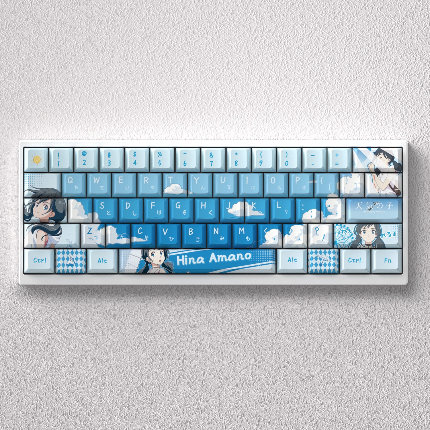 Weathering With You Theme Keycaps, Anime Game Creative Personalized Keycap Set PBT Material Original Factory Height Sublimation Printing