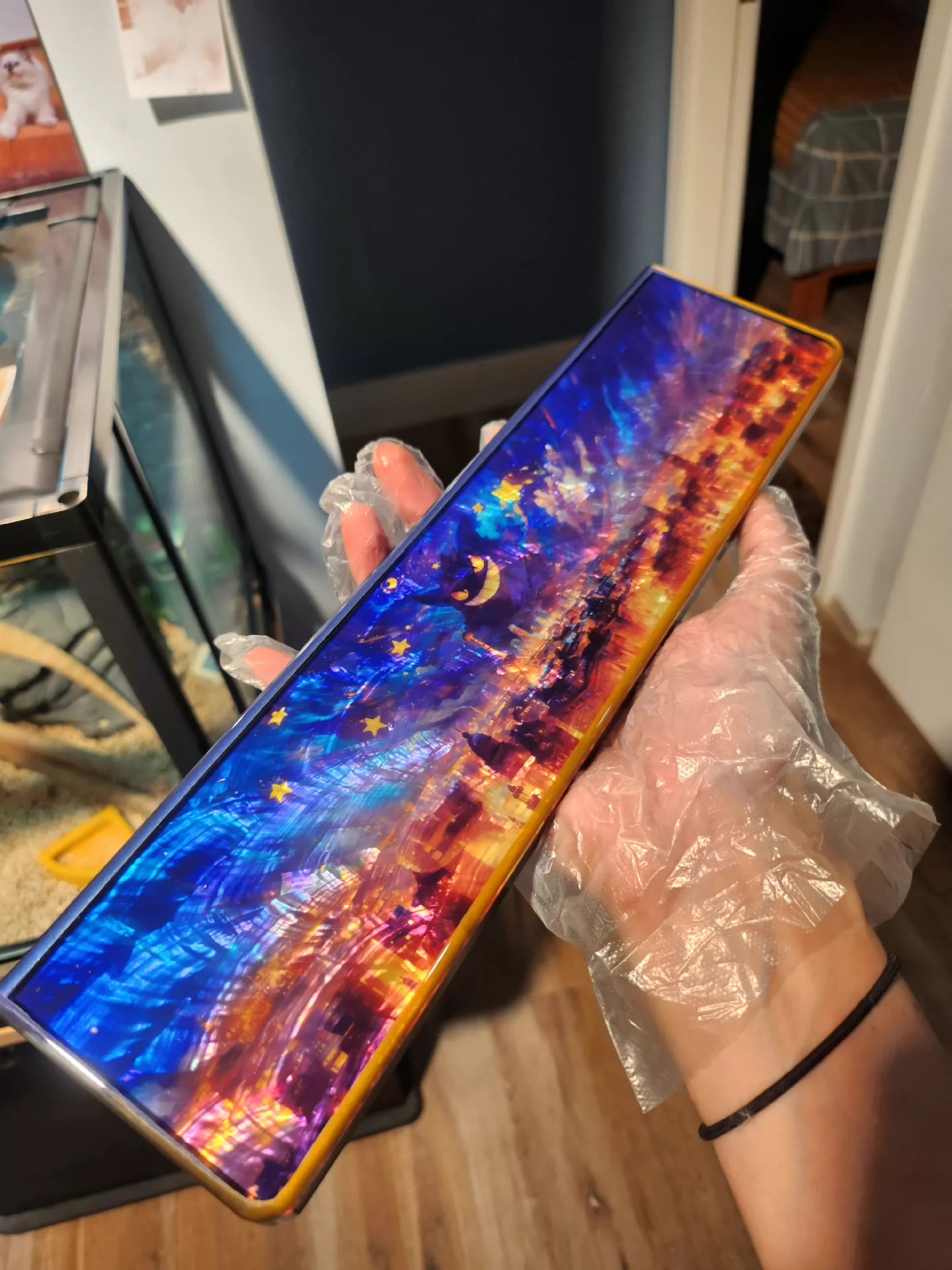 Pok é mon Gengar, Keyboard holder, Handmade custom resin hand support, keyboard accessories