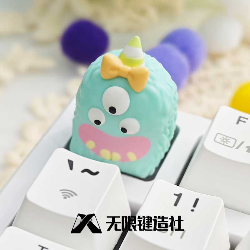 Original monster, multi-color resin molded personalized keycaps, cute monster dream resin handmade keycaps